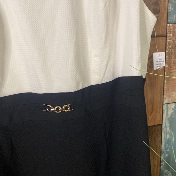 Salon studio 24W black and white sleeveless dress - Picture 6 of 15